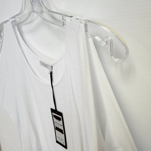 Riani Women's White Top W/Cut Out Sleeves & Knot Size 12 - Picture 6 of 13